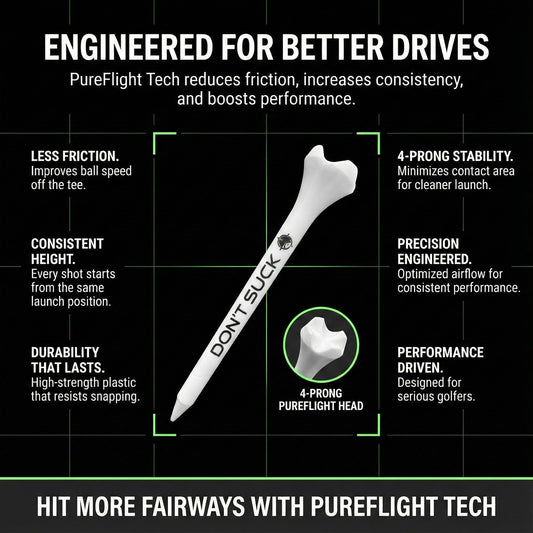 PureFlight Golf Tees | Aiming Fluid 50-Pack