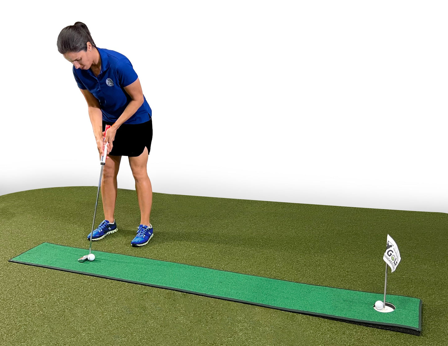 Home Putt - Portable Golf Putting Mat - Perfect Golf Training Aid to Practice your Golf Game Everywhere You Go - 1 Ft by 8 Ft Mini Golf Putting Green
