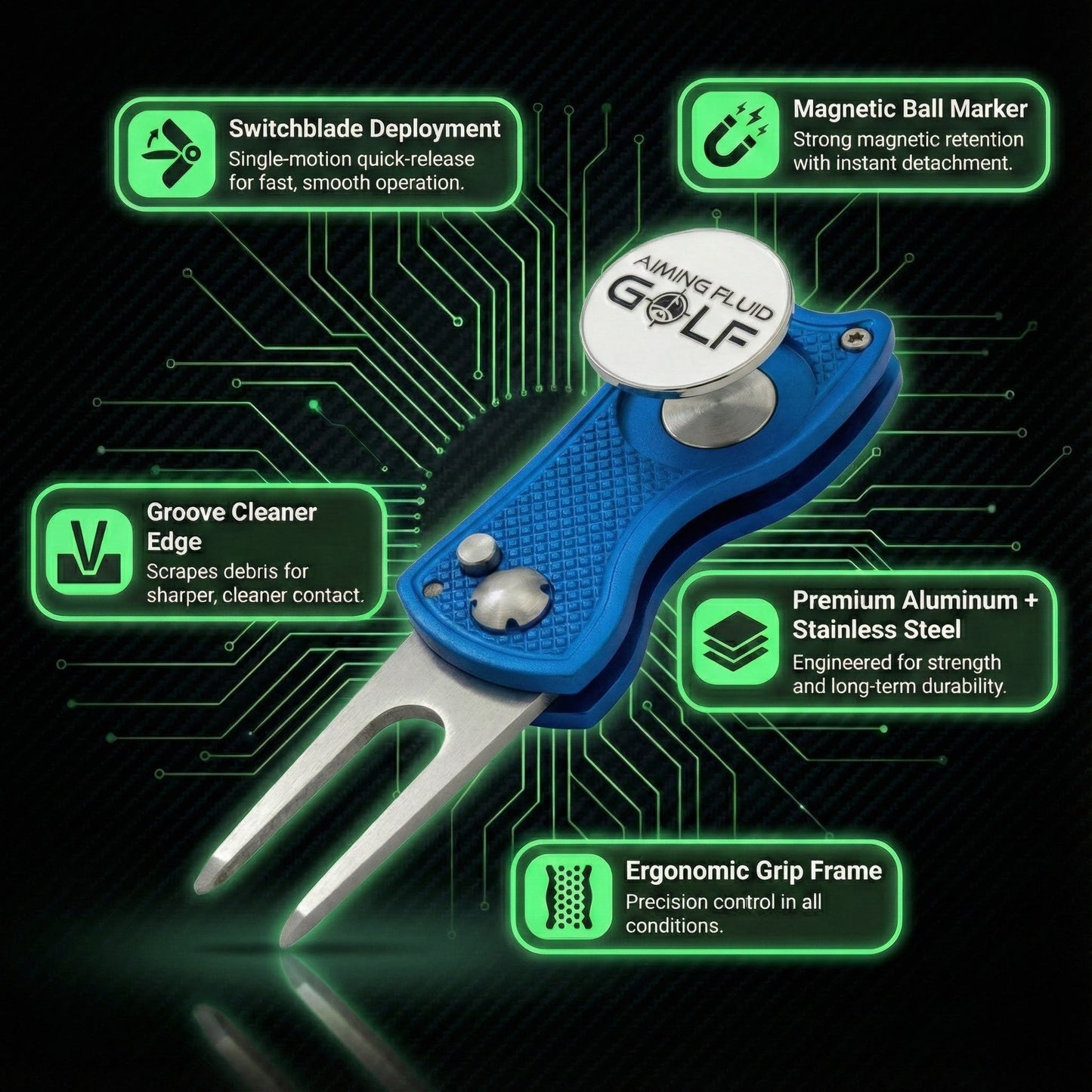 Premium Metal Golf Divot Tool