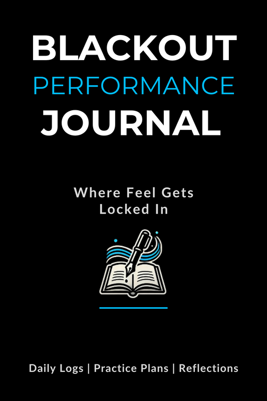 Blackout Performance Journal for tracking golf practice and building trust