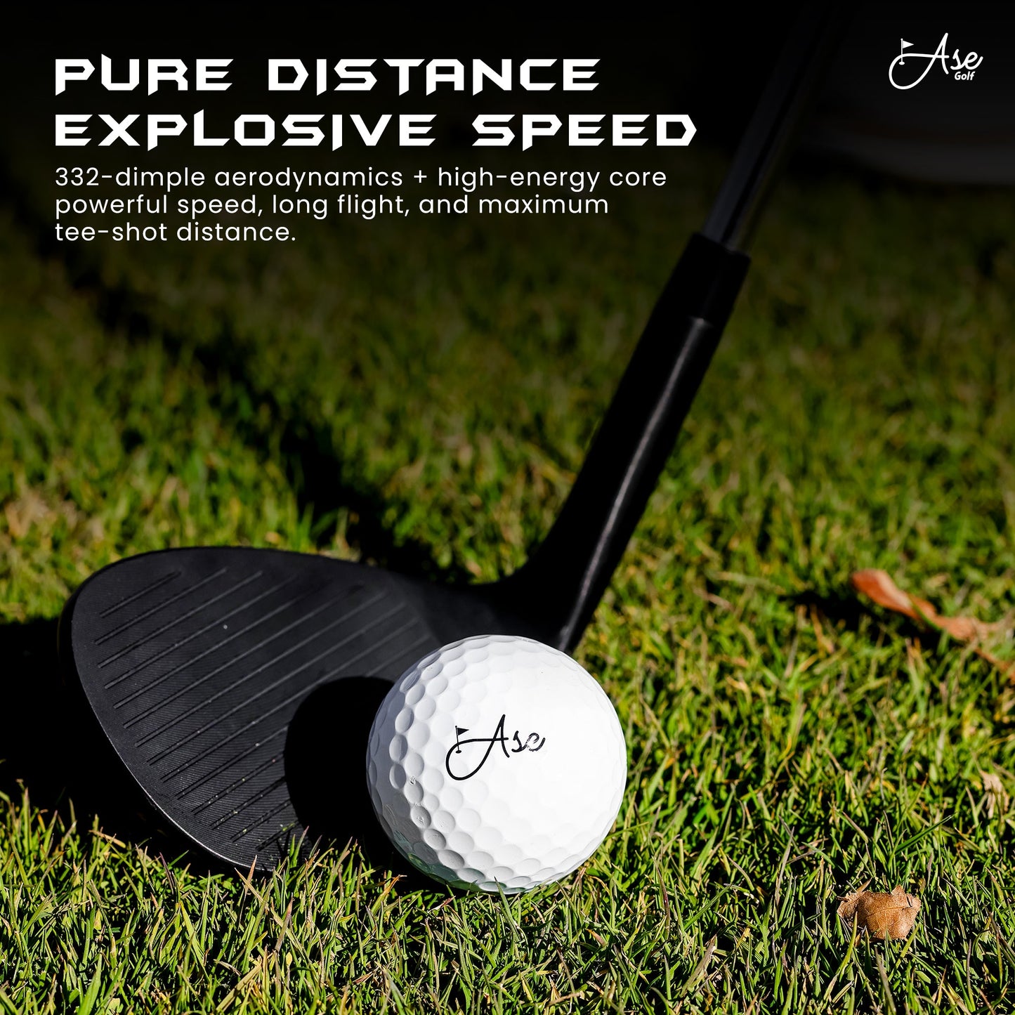 Ase Pure+ Golf Ball | Responsive Feel at Blackout Golf 