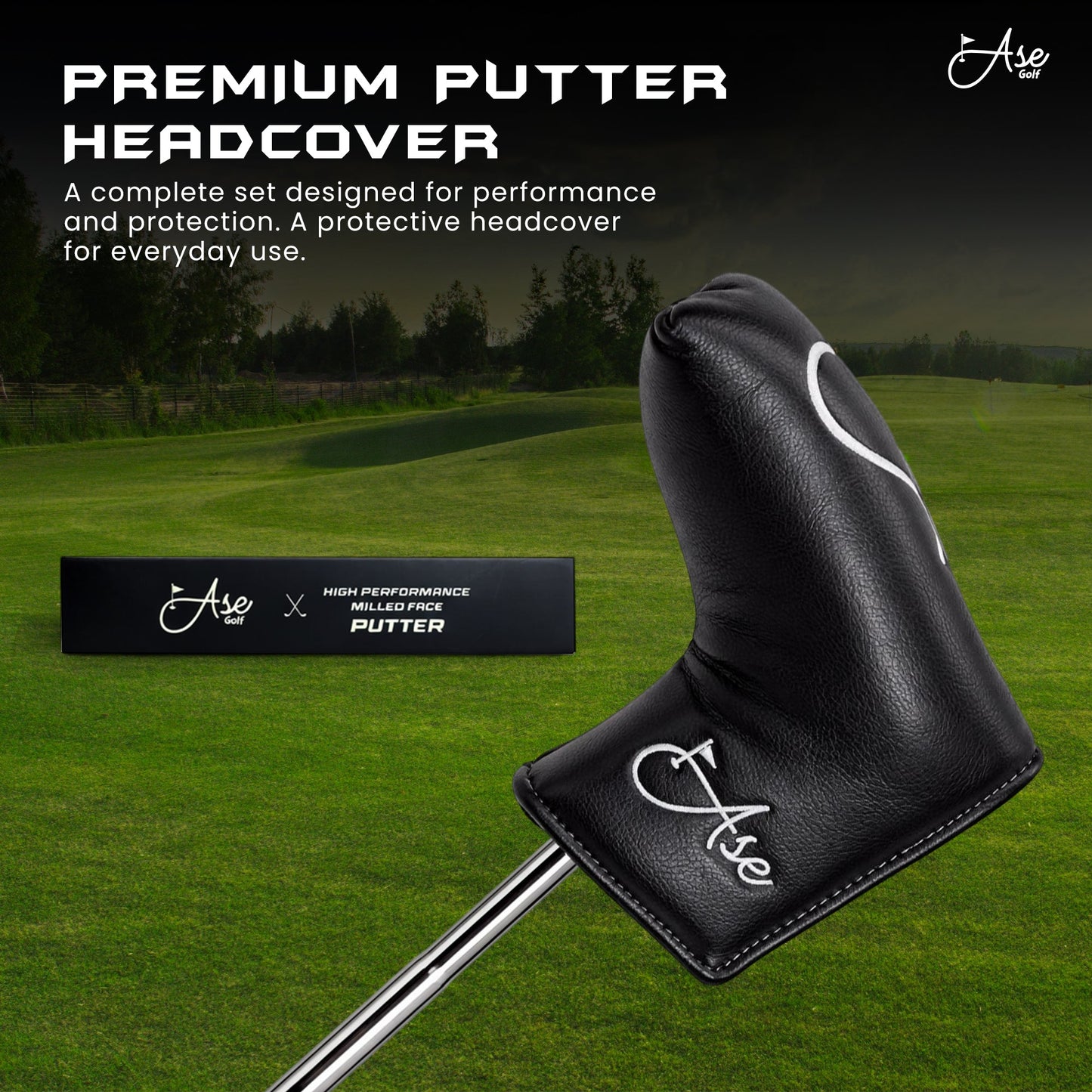 Ase High Performance Blade Putter | Milled Face at Blackout Golf 
