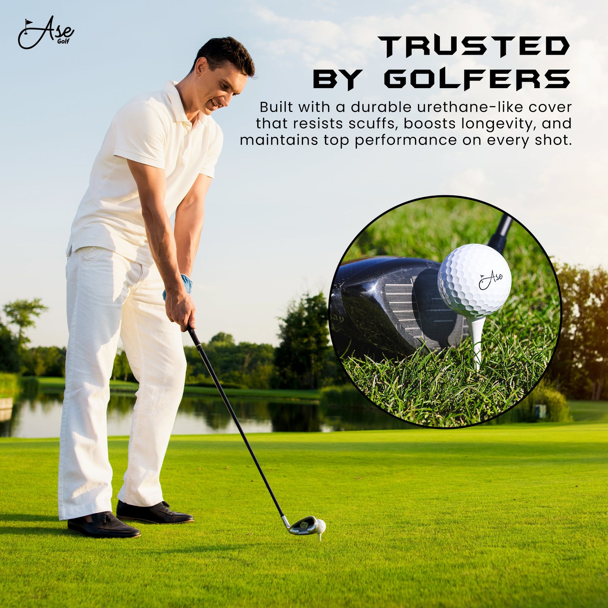 Ase Pure+ Golf Ball | Responsive Feel at Blackout Golf 
