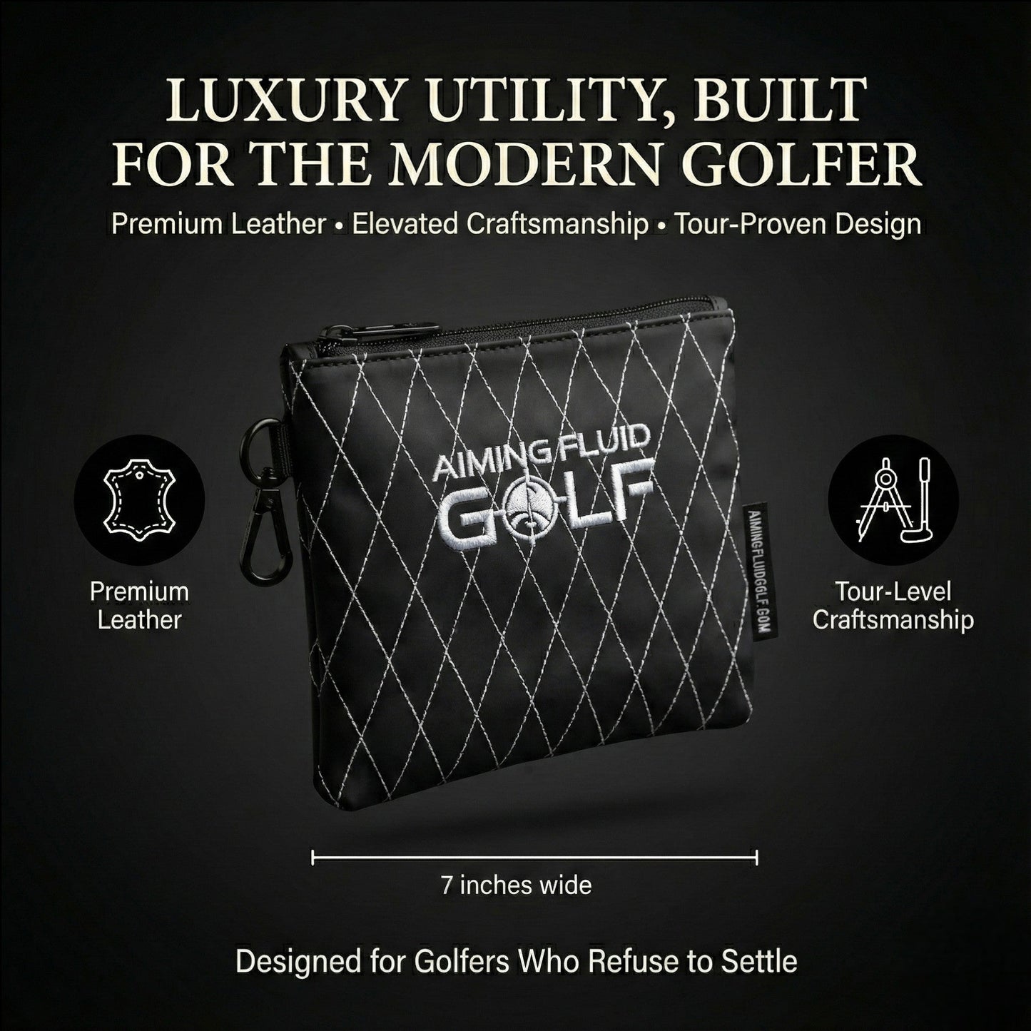 Leather Golf Utility Pouch | Premium Leather