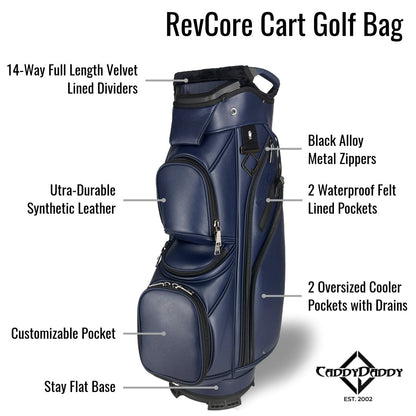 RevCore Golf Cart Bag | 14 Way Divider