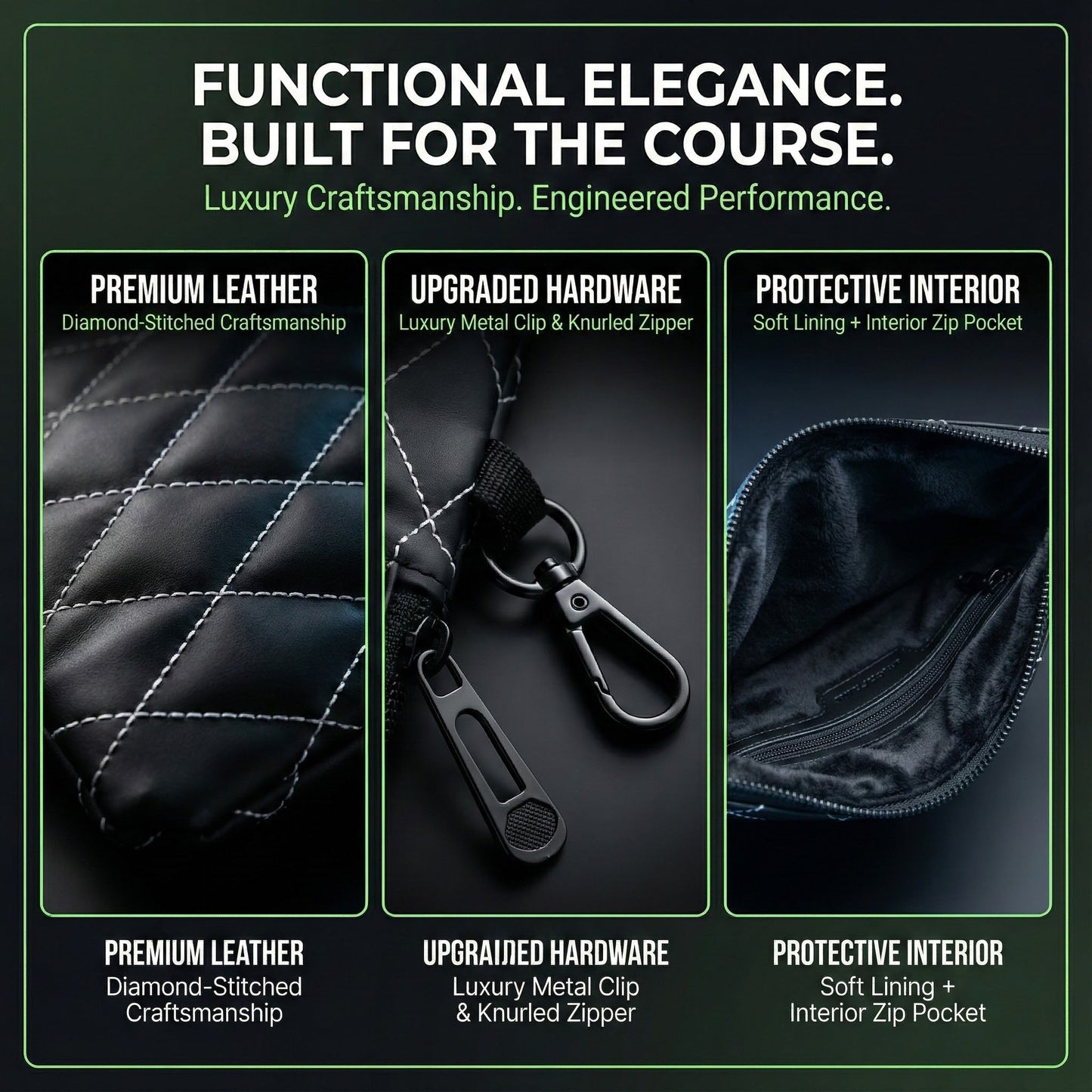 Leather Golf Utility Pouch | Premium Leather