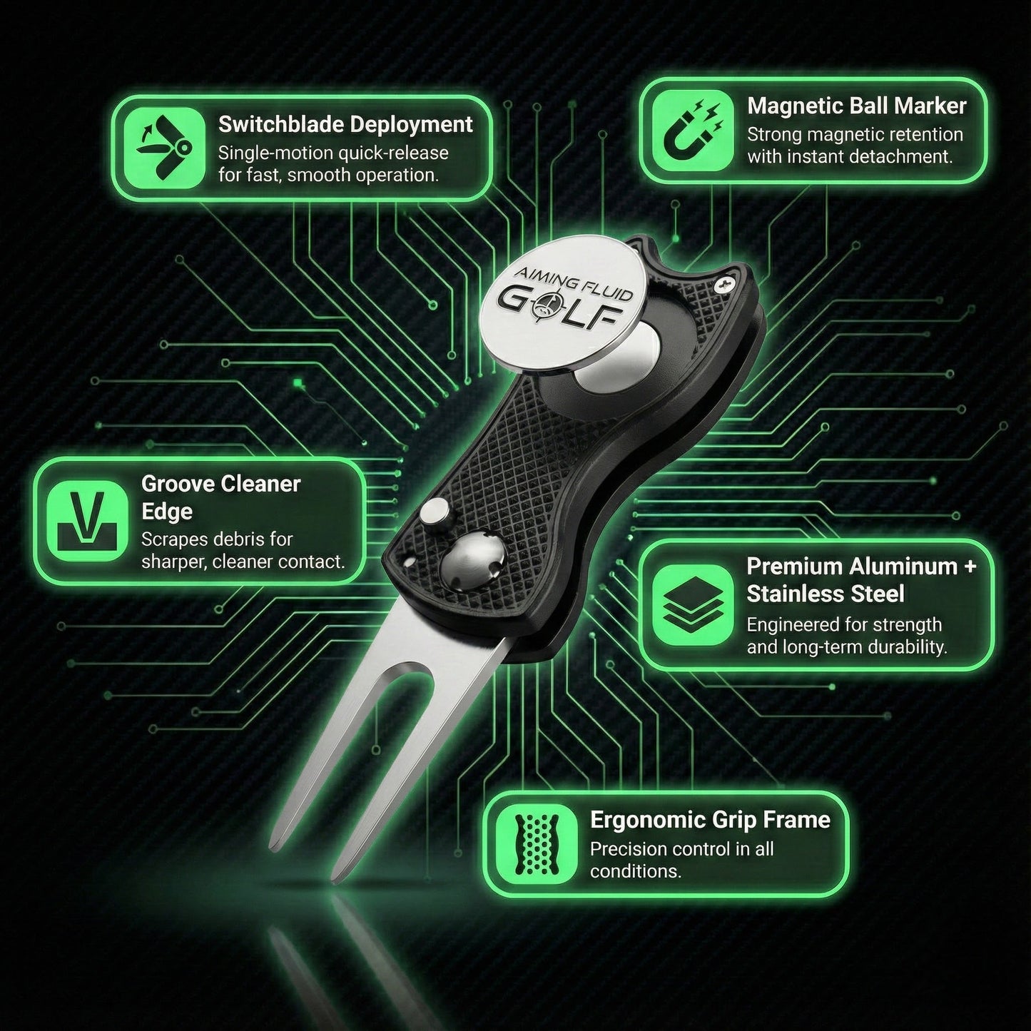 Premium Metal Golf Divot Tool