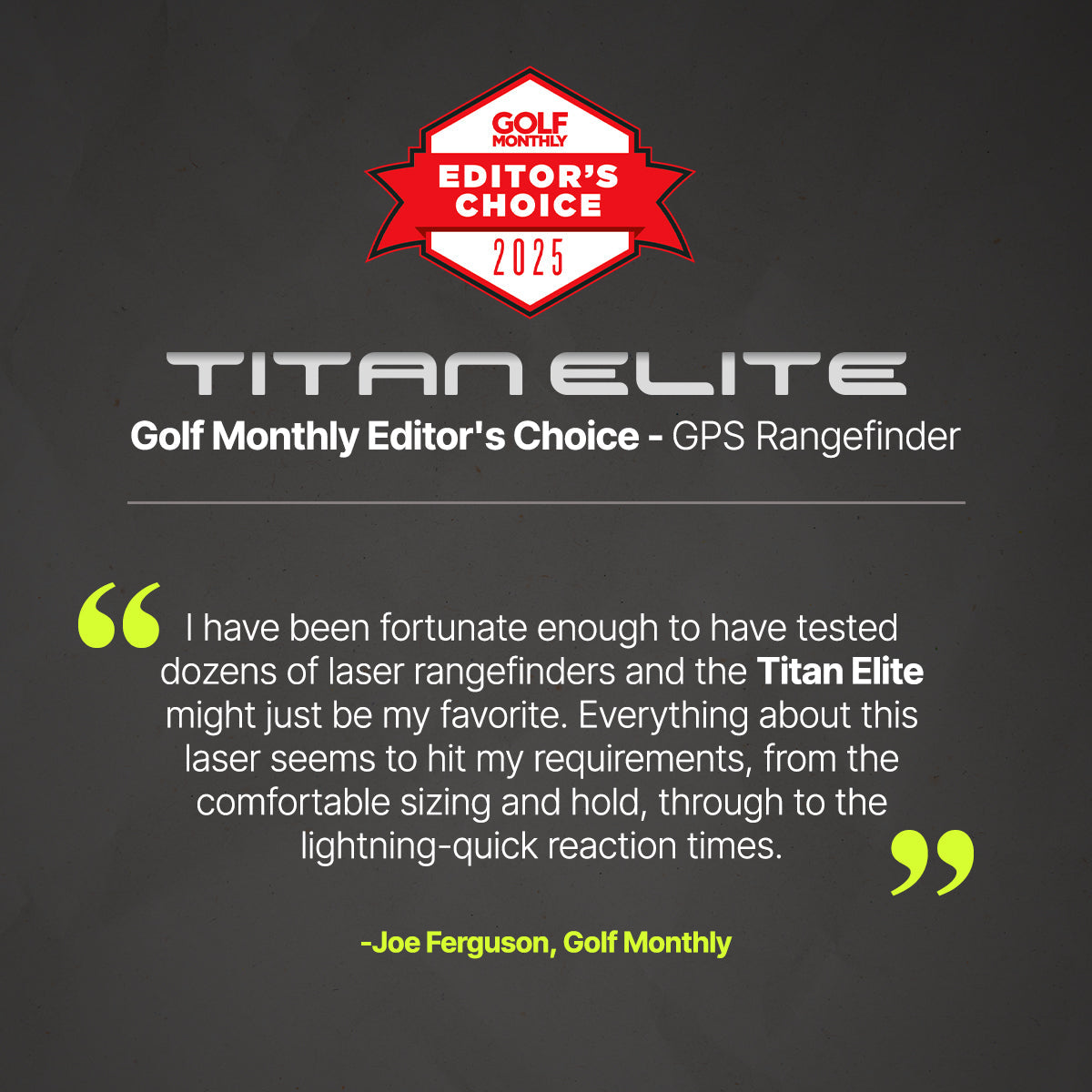 Titan Elite Rangefinder at Blackout Golf 